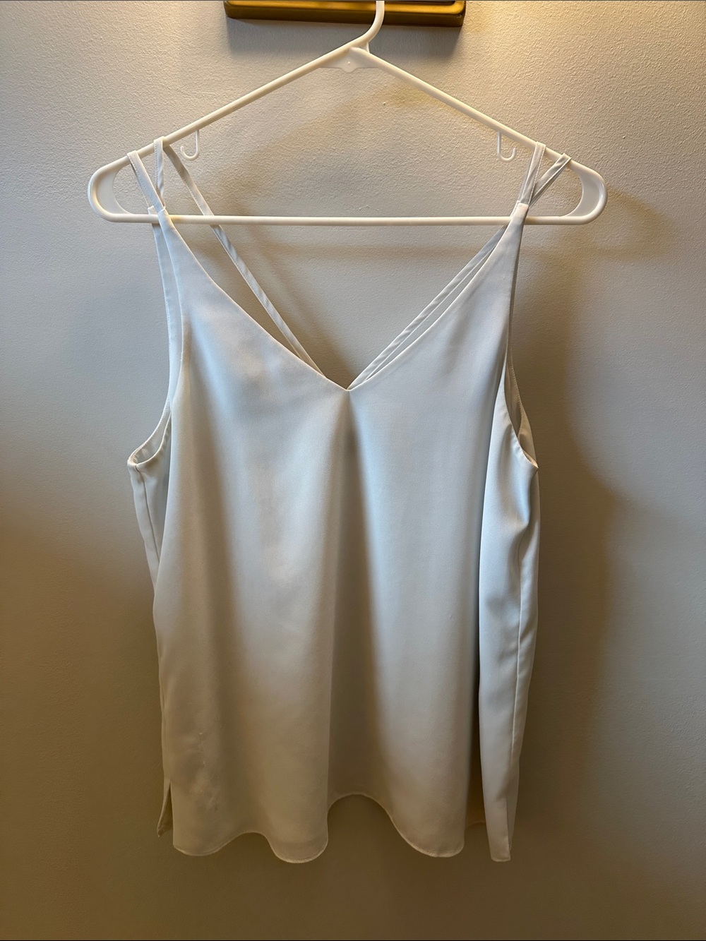 Topshop Cream Double-Strap V-Neck Cami